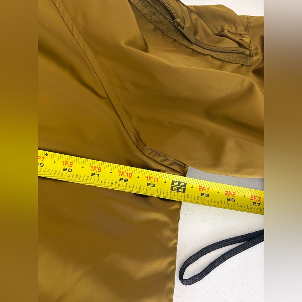 SHINY GOLD GREEN OVERSIZED BOMBER‎ JACKET Target A New Day Size Large EUC - Picture 10 of 11